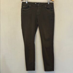 Kut from the Kloth Olive Mia Toothpick Skinny jeans Size 12 GUC